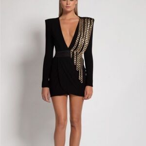 ZHIVAGO Phoenix dress black with gold chains